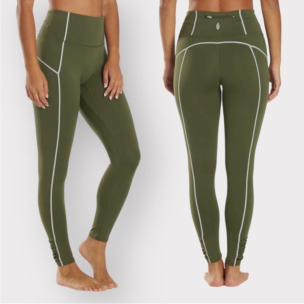 FP MOVEMENT | Free People | olive Green you’re a peach Leggings medium